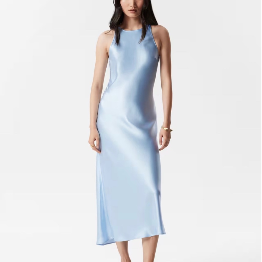 &Other Stories Sleeveless Satin Midi Dress